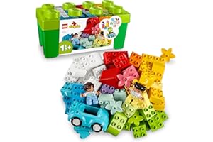 LEGO DUPLO Klasyczne pudełko z klockami, zestaw z pojemnikiem do przechowywania, zabawka edukacyjna dla dziecka od 18 miesięcy (65 elementów), pomysł na prezent dla malucha, 10913