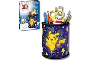 Ravensburger - Pokemon | Puzzle 3D Portapenne 57 Pezzi | Regalo Bambino 6 Anni | Puzzle Pokemon | Gioco Bambino 6 Anni | Gadget Pokemon Pikachu