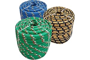 ‎KARAT KARAT Polypropylenseil – 10mm 50m schwarz-orange, Seil UV-beständig & wetterfest – Outdoor PP-Seil für Garten, Camping, Boot & Landwirtschaft