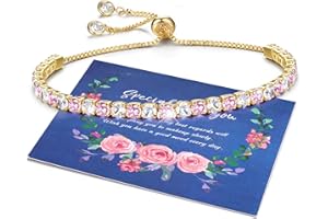 YADOCA Bransoletki dla kobiet Srebrne bransoletki tenisowe dla kobiet wielokolorowe kryształowe cyrkonie złote bransoletki Biżuteria dla kobiet Urodziny Prezenty na Dzień Matki