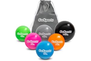 GoSports Plyometrische gewichtete Bälle für Baseball-& Softball-Training, 6er-Pack – Variable Gewichtsbälle zur Verbesserung der Kraft und Mechanik, wählen Sie Ihr Set