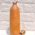 Terre Maati Handmade Terracotta Water Bottle with Lid | 800ml Mitti Clay Bottle for Natural Cooling | Eco-Friendly & Traditional Earthen Pot for Fresh Drinking Water (Pack of 1)