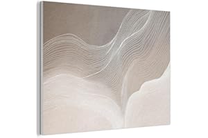 MuchoWow© Wandbild aus Filz 100x70 cm Dekoration Wohnzimmer Bilder Pictures Wall Decoration Living Room Wohnungs Deko Moderne Bild Wellenlinien - Luftströme - Abstrakt