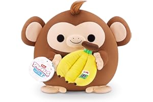 Snackles, Series 2, Monkey (Dole, Banana), Plush Toy, Small (20 cm), Brown Box, (Monkey)