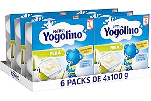 YOGOLINO NESTLÉ Pera, a partir de los 6 meses, Pack de 6 ( 4x100g) , Fórmula mejorada