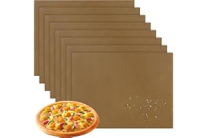 8 stycken återanvändbara bakplåtspapper för bakplåt, 40 x 30 cm återanvändbart bakpapper brun Teflon, värmebeständigt non-sti