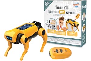 BUKI 3019 - Mini Lab – RC-robot hund – byggsats för barn, fjärrstyrd robot hund med IR kontroll, STEM leksak från 8 år
