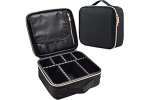 TAYQWIHEVA Bolsa Maquillaje Viaje Neceser Maquillaje Organizador vacio Bolsa Cosméticos Mujer Organizador Maquillaje Maletín Maquillaje, Negro