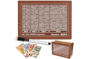 SURLIFE Salvadanaio, Salvadanaio Conta Soldi, Salvadanaio con Obiettivi (8000€)