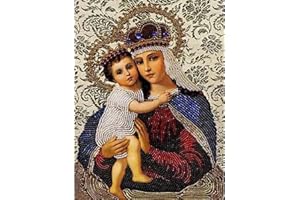 YSCOLOR Diamond Painting Bordado Con Abalorios Jesús Virgen María Diamante Bordado Religión Figuras Punto De Cruz DIY 5D Pintura Diamante 2019 Rebordear 30X40cm
