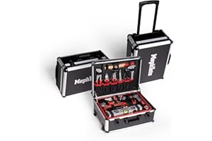 ‎MEPHISTO Mephisto Werkzeugkoffer - Werkzeugtrolley - Premium XXL Werkzeugset mit GS und VDE zertifiziertem Chrom- Vanadium Werkzeug bestückt Bitaufsatzadpter, Elektrikerschraubendreher uvm. 131 tlg.