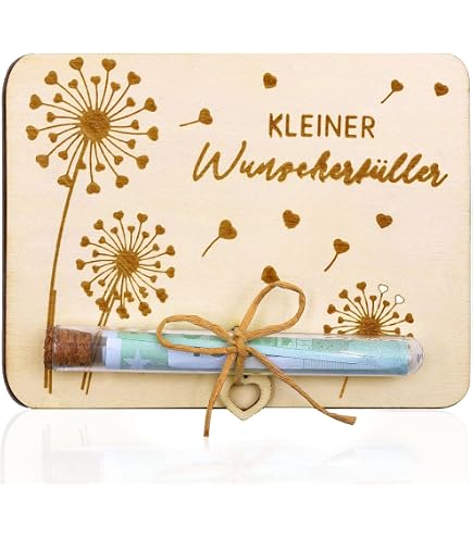 Biglietto di auguri originale in legno - Carta regalo per auguri