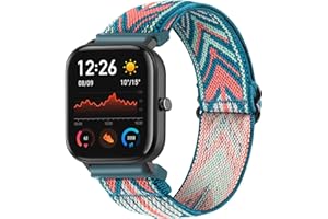 SITAFU Correa para Amazfit GTS/GTS 2/GTS 3,20MM Pulsera de Nylon Elástica para Amazfit Bip/GTS 2 mini/GTS 2e - Correas de Repuesto Trenzadas Ajustables para per Amazfit Bip U/Bip U Pro/Bip lite