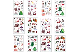 JOAKAUI Christmas Sealing Sticker 12 Sheets Christmas Stickers Self Adhesive Christmas Theme Stickers Santa Snowman Stickers Christmas Fun Stickers for DIY Christmas Card