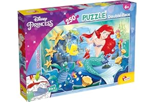LISCIANIGIOCHI Lisciani - DISNEY La Sirenita - Ariel - Puzzle para niños a partir de 7 años, 250 piezas, 2 en 1 Doble Cara Anverso / Reverso con reverso para colorear - Desarrollo de la creatividad y la imaginación