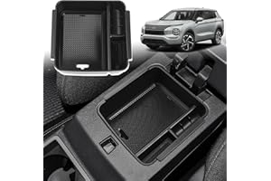 MEDZUK Armlehnen Organizer Kompatibel mit Mitsubishi Outlander 4 PHEV 2024-2025 2026 Mittelkonsole Aufbewahrungsbox, Handschuhfach, Auto Center Console Tray Zubehör Mit Rutschfestermatte