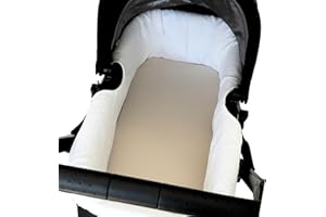 Thermikoa Copertura Universale per Navicella in Mussola di Cotone 100% - Rivestimento interno per Pareti della Navicella, Fodera per Proteggere e Offrire Maggior Comfort al Passeggino del Neonato