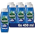 Radox Mineral Therapy Feel Awake 2-in-1 Body Wash & Shampoo Shower Gel with a sea mineral & fennel fragrance for a refreshing experience 6x 450 ml