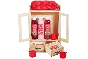 BRUBAKER Cosmetics Zestaw do Kąpieli i Pielęgnacji Żurawina w Drewnianej Szafce - Zestaw Upominkowy