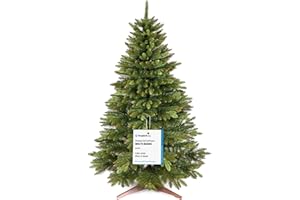 PURE LIVING INTERIOR DESIGN Albero di Natale Artificiale Premium 180cm – Realistico, Rami Fitti, con Base in Legno e Borsa per Riporre – Albero di Natale di Pure Living