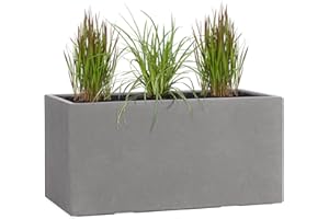 ‎PFLANZWERK Pflanzwerk®, Plant Pot, Cube Tower, TUB Divider, Grey, Frost-Resistant Flower Pot, UV Protection, Quality Product, grey