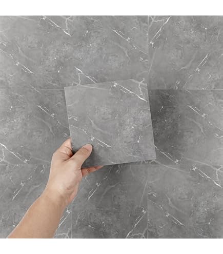 Alwayspon Adesivi Per Piastrelle Verde Salvia 20x20 Cm - Set Da 10 Pezzi Per Bagno E Cucina