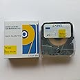 LM-TP305Y, PT-305Y (Yellow) for MAX Label Tape, for MAX LETAWIN Machine,Label Tape Compatible (8mtr) Label Tape Cassette for MAX LETAWIN LM-370A,LM-380A LM-390A (Yellow, 5MM) (Yellow, 6MM)