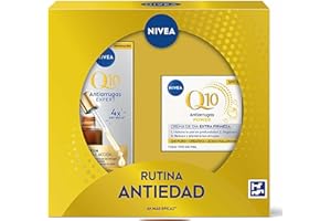NIVEA Pack Q10 Antiarrugas Rutina Antiedad Crema de Día (1 x 50 ml) + Sérum Doble Acción (1 x 30 ml) - Tratamiento Reafirmante, Antiarrugas - Piel Seca, Mixta, Normal - 80 ml
