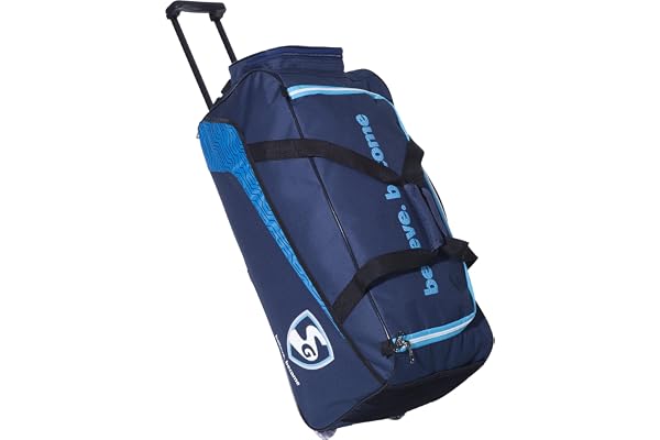 SG Cricket Kit Bag CLUBPAK Plus Trolley, Thermoplastic Polyurethane (TPU),Mesh, Navy Teal