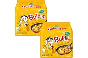 EDE GROUP Buldak Noodles Cheese Spicy Chicken Flavor Ramen 10 Pack - Ramen Instant Noodles Excellent for Snack and Soups