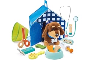 Hape Kit du Petit vétérinaire | Kit de Jouets en Bois pour Enfants | Clinique vétérinaire Portable