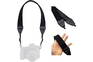 LENS-AID Correa de Neopreno para Cámara DSLR y sin Espejo 100cm – Correa de Cuello y Hombro Acolchada Compatible con Canon, Nikon, Sony, Fuji, Olympus, Panasonic
