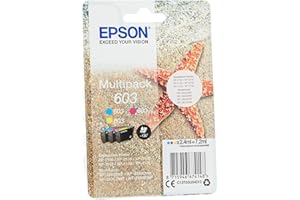 Epson Multipack 603 Etoile de Mer, Cartouches d'encre d'origine, 3 couleurs : Cyan, Magenta, Jaune, XP-2100 XP-2150 XP-3100 XP-3150 XP-4100 XP-4150 WF-2810DWF WF-2820 WF-2830DWF WF-2840 WF-2850DWF