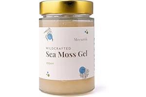 Mecantu® Gel de Mousse de Mer 350ml - Super-aliment Végan 100% Naturel | Fabriqué à partir de Mousse de Mer Sauvage, Séchée au Soleil | Booste la Santé et la Beauté | Sea Moss Gel