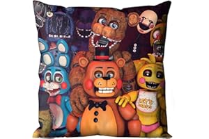 ANJINGUANG Five Ni-ghts at Fre-ddy's Kissenbezug FNAF Springtrap Square Kissenbezug FNAF Throw Kissenbezug Doppelseiten Dekorativer quadratischer Kissenbezug für Sofakissen Autokissen Innendekorationen 45x45 cm