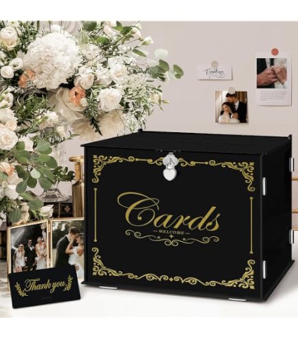 Boîte Aux Lettres Mariage Bois + 20 Cœurs Signature + Marqueur - Décoration Fête