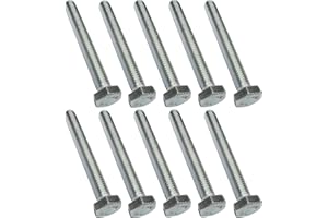 AERZETIX - C47307 - Lot de 10 pièce - Boulons M6x50 - à tête Hexagonale - Ø6x50mm - DIN 933 - Classe 8.8 - en Acier Zingué - Bricolage - Outillage d'assemblage/Quincaillerie