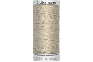 Gütermann Garn Extra Stark Nähgarn Polyester 100m Nähmaschinengarn Universal Reißfest UV Beständig (Sand, 1)