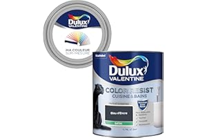 Ma Couleur Sur-Mesure par Dulux Valentine – Peinture Intérieure Murs, Plafonds, Boiseries - Palette Créativité, Cuisine & Bain Satin, Bleu d'Encre , 0,75 L