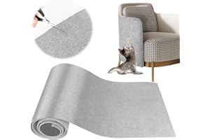 YAOZUP Alfombra Rascador para Gatos, 200 * 40cm Tapete Rascador para Gatos con Autoadhesivo, DIY Climbing Cat Scratcher, Alfombra Autoadhesiva para Gato para Proteger Alfombras y Sofás (Gris Claro)