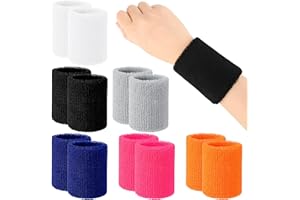 ‎NEWOFVIEW Newofview 12er Set Sport Schweißbänder,Elastische Handgelenkbänder für Männer Frauen Tennis Basketball Fußball Laufen