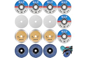 NUTKIT Zestaw kół szlifierki kątowej 76 mm, zestaw 15 profesjonalnych tarcz tnących, wydajne i precyzyjne cięcie, uniwersalny zestaw do cięcia drewna, płytek, polerowania metalu