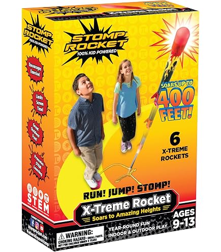COO11 3Pcs Kids Rocket Launcher Toy Set, Glowing Colorful Rocket For Kids, 10m Flying Range, 360 Degree Rotation Adjustable Base, Suitable For 3 To 9