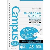 Kokuyo Campus - Loose Leaf Paper - Sarasara - A5 - 6mm Dotted Ruler - 20 Holes - 100 Sheets