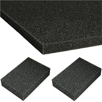 Gomma Piuma Grigia Per Imbottitura 25kg/m3 | 2 Pezzi 40x30x2cm | Per Cuscini, Sedie, Imballaggio