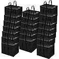 Storite 20 Pack Nylon 85 L Moisture Proof Multi-Purpose Underbed Storage Bag/ClothingStorage Organiser/Toy Storage/Stationery Paper Storage Bag with Zipper and Strong Handle (Black,57x36.8 x40.5 cm)