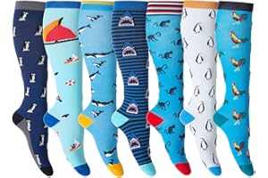 LEOSTEP Kompressionsstrümpfe für Damen und Herren (7 Paar) Stützstrümpfe mit 20-30 mmHg Kompressionssocken für Schwangerschaft, Krankenschwestern, Lehrer, Flug, Laufen, Reisen