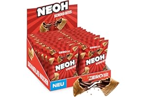 ‎NEOH NEOH Schoko Bites | Kein Zuckerzusatz, 100 kcal pro Portion | Crunchy Bites mit cremiger Haselnuss-Kakaofüllung | Viele Ballaststoffe, Glutenfrei | Perfekt für unterwegs oder als Müsli-Ersatz | 20x29g