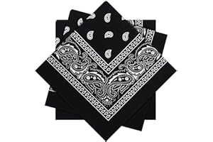 SATINIOR 3 Pieces Paisley Bandana Men Unisex Bandana Scarf Women Head Scarf Neck Scarves Head Wrap Cashew Print
