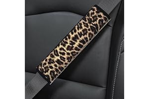 SUNTRADE 2 Stück Auto Sicherheitsgurtabdeckung für Männer Frauen Tier Leopard Druck Universal Lustige Schultergurt Polsterung für Fahrzeug SUV